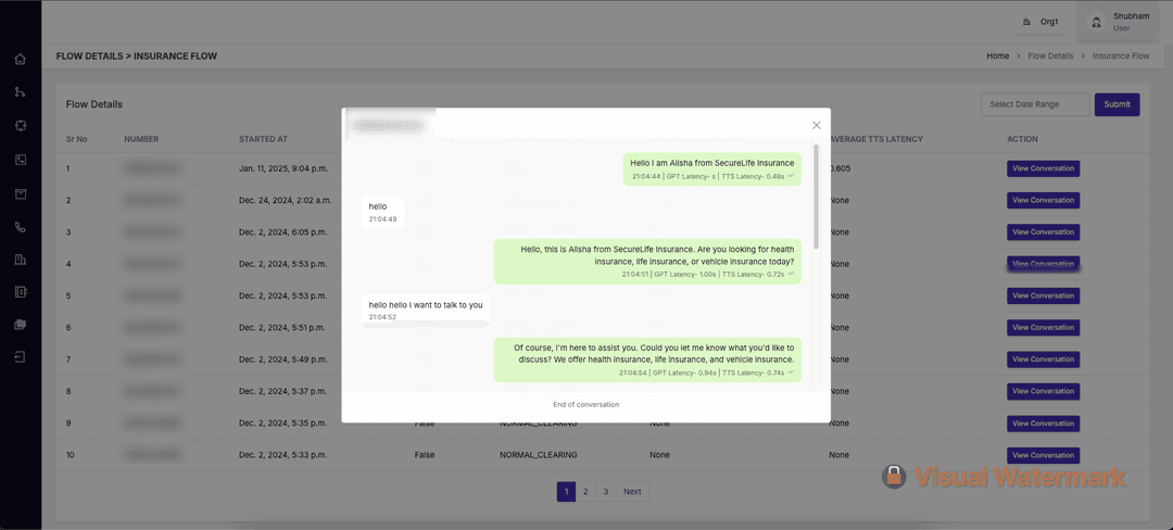 Live Conversation View