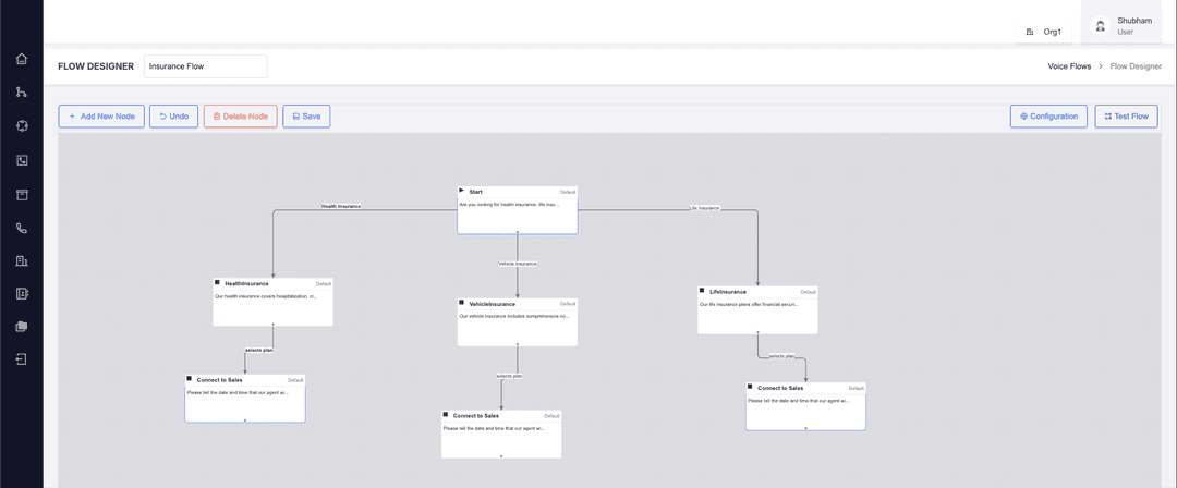 Visual Flow Builder